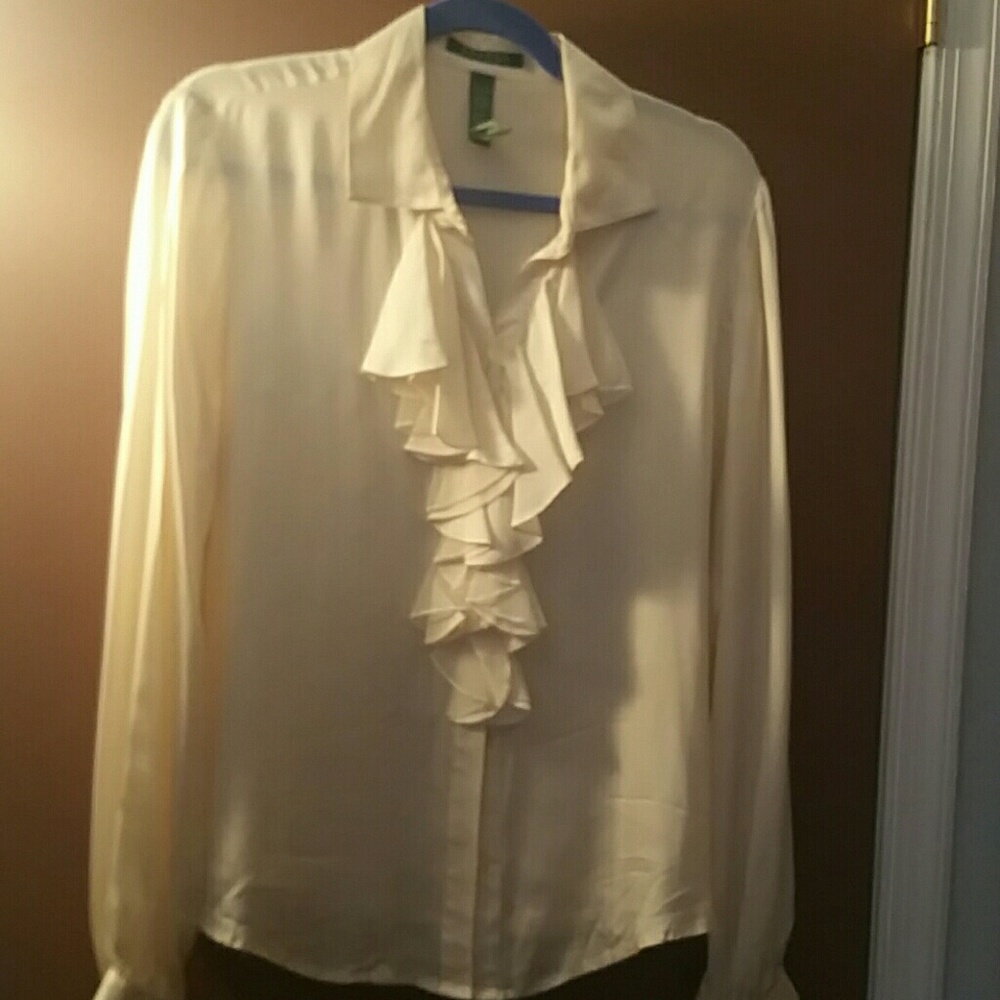 Ralph Lauren cream-white blouse